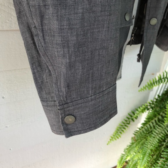 Theory Field Jacket Zippers Linen Grey Small - Picture 5 of 11